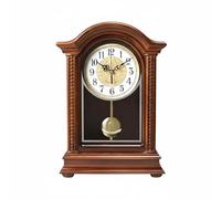 JunZheHub Wall Clock Pendulum Wooden Analog Vintage Upright Shelf Cabinet Classic Mantel Decorative Focal Point Easy Placement Suitable for Study Living Room Office, Traditional, Classic-B
