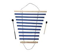 JunZheHub Wind Chime with 9 Tones, Meditation Bell, Handy Percussion Instrument with Single-row Sound Bar for Teaching Purposes, blue