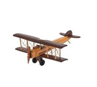 JunZheHub Wooden Airplane Model Desktop Decorative Craft Handcrafted Teak Wood Vintage Biplane Ornament Freestanding Display Tailplane Propeller, style to 8