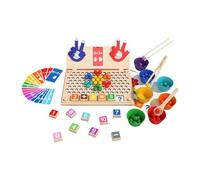 JunZheHub Wooden Math Learning Game for Preschool Children, Focusing on Matching Games.