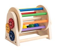 JunZheHub Wooden Rolling Drum Toy Sensory Toy Rainbow Ball Kit Toys for