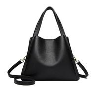 JUNZNB Fashionable Multi-functional Soft Embossed Leather Bag 2024 Messenger Bag Mom Bag Middle Aged Women's Shoulder Bag, Black, Qne Size, Black, Qne Size, Black, Qne Size