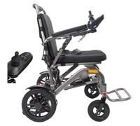 Juodkeo 19.8kg Lightweight Foldable Electric Wheelchair for Adults, All Terrain Dual Brushless Motors Power Motorized Wheelchair, Compact Motorized Intelligent Portable Power, Airline Approved