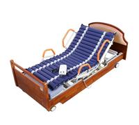 Juodkeo Electric Hospital Bed 4 Function Adjustable with 90° Rotating, Turning Function, with Backrest and Leg Lift Function, with Bouble-Sided Silent Brake Wheels
