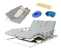 Juodkeo Electric Lifting Bed Backrest Patient Bed, 85° Back Lift, 45° Leg Elevation, 80° Turn Assist, for Reading, Meals, Recovery at Home, Includes Mattress,190 * 120