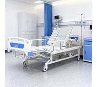 Juodkeo Full Electric Adjustable Multifunctional Nursing Hospital Bed for Home Use, ICU Medical Bed, with tilt Function Full Electric, 550LBS Loading