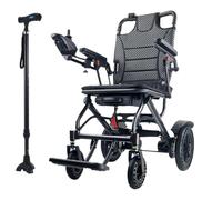 Juodkeo Lightweight Foldable Electric Wheelchair for Adults with Powerful 360W Motor, 6AH/10AH/20AH Removable Battery, 150kg Capacity,6AH