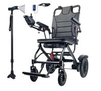 Juodkeo Lightweight Foldable Electric Wheelchair with Powerful 360W Motor, Motorized Mobility, Lightweight Carbon Aluminium Powerchair,10AH