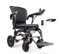 Juodkeo Lightweight Foldable Electric Wheelchairs for Adults, 220Lbs Power Motorized Wheelchair, Portable Power Wheelchair Ergonomic seat,6AH