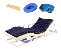 Juodkeo Multifunctional Medical Hospital Adjustable Medical ICU Nursing Bed, 4 Function Beds with IV Pole,for Home Use, Toilet Bowl Basin,Dining Table,Mattress