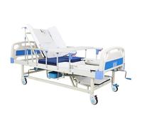 Juodkeo Nursing Updated Medical Hospital Adjustable ICU Bed, with IV Pole,for Home Use, Toilet Bowl Basin,Dining Table, Quiet Wheels, Dining Table Board,Beds