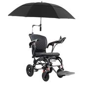 Juodkeo Power Foldable Lightweight Electric Wheelchair, Only 14 kg, for Adults, Dual Motors, Friendly | All-Terrain Tires & 360° Rotation, Travel & Airline Approved,6ah