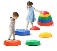 Juoe 5Pcs Stepping Stones for Kids,Non-Slip Plastic Toddler Balance River Stones for Promoting Children's Coordination Skills Obstacle Courses Sensory Toys for Toddlers Indoor or Outdoor Play