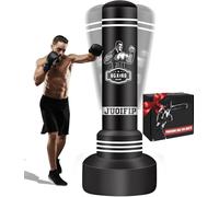 JUOIFIP Free Standing Punching Bags for Adults - 70'' Boxing Bag Inflatable Kickboxing Bag for Training MMA Muay Thai Fitness