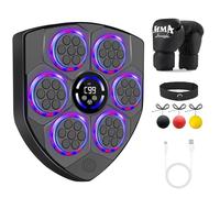 JUOIFIP Smart Music Boxing Machine for Adults and Kids, Bluetooth Boxing Equipment with Boxing Gloves, Wall Mounted Electronic Punching Machine for Home Gym Workout Indoor