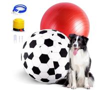 Juome Herding Ball for Dogs and Horses, 20" Large Dog Toy With Cover and Hand Pump, for Play Hurding/Hearding