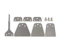 JUOPZKENN 10PCS Floor Scraper with Set Screw and Gasket,Tile Removal Chisel Tool Ultra Thin Round Handle Heavy Duty,Wall Scraper Kit,Ideal for Electric Hammer Drill