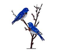 JUOPZKENN Birds Garden Metal Art,Metal Wrought Iron Animal Bird Hanging Ornaments Garden Birds Outdoor Decorations for Yard(blue)