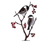 JUOPZKENN Birds Garden Metal Art,Metal Wrought Iron Animal Bird Hanging Ornaments Garden Birds Outdoor Decorations for Yard(Grey)