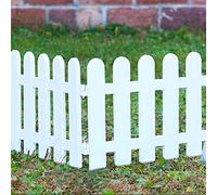 JUOPZKENN Garden Fence, White Edgings Garden Picket Fence White Edgings Garden Picket Fence Ornamental Grass Lawn Flowerbeds Plant Borders for Indoor and Outdoor Villas(50×13cm / 19.7x5.1in)