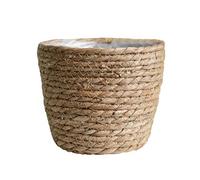 JUOPZKENN Seagrass Planter Basket - Indoor Outdoor Rattan Flower Pot Cover, Plant Container, Straw Vase, Home Decoration Handmade Basket (Wooden 25)