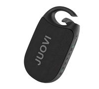 JUOVI CLIP J1 Bluetooth Speaker, Portable Speaker with 24H Playtime - IP68 Waterproof, Integrated Carabiner, Beat Mode, Ideal for Outdoor Sports, Party, Travel, Beach & Shower Use (Black)
