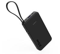 JUOVI Portable Charger with Built-in Type C Cables,10000mAh 25w Fast Charging Power Bank,USB-C in and Out Battery Pack with a Cord Wire,Tavel Phone Charger with LED Display for Android iPad