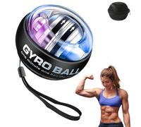 Juox Vital Wrist Ball, Wrist Trainer Ball Auto-Start Strengthener Gyroscopic Forearm Exerciser Gyro for Strengthen Arms, Fingers (Black)