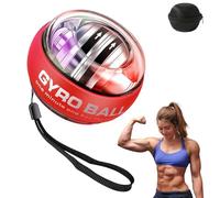 Juox Vital Wrist Ball, Wrist Trainer Ball Auto-Start Strengthener Gyroscopic Forearm Exerciser Gyro for Strengthen Arms, Fingers (Red)