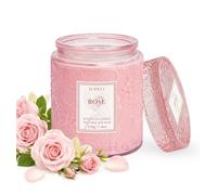JUPELI Rose Scented Candle, 210g Natural Soy Wax, Double Wick, 50 Hours