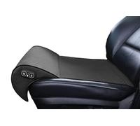 JUPENG Heated Massaging Car Leg Extende with Memory Foam，Vibrating Pillow for Long Drive ，Breathable Ergonomic Cushion with Heat，Car Seat Thigh Extender Support Cushions（Black, Brown, Beige） (Black)