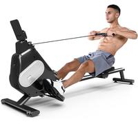 Jupgod 160 KG/350 LBS Weight Capacity, 16 Levels Adjustable Magnetic Rowing Machine with Phone Holder for Home Gym Office