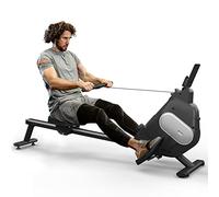 Jupgod Rowing Machine, Magnetic Rower Machine for Home, 16 Levels of Quiet Resistance, Dual Slide Rail with Max 350LBS/160KG Weight Capacity