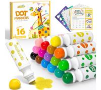 JUPITEARTH 42 PCS Dot Markers for Toddlers, Washable Dot Paints, 16 Colors