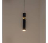 Jupiter Alas pendant light, black, metal, suspension system 135 cm, GU10