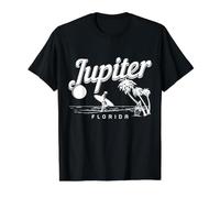 Jupiter Beach Florida Surf Vintage Surfer Value Graphic T-Shirt, Men, Black, L