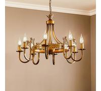 Jupiter Castle chandelier, light patina, 8-bulb