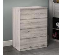 Jupiter Chest - 4 Drawer - Grey - Oak