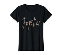 Jupiter Florida Vintage Elegant Design Value Graphic T-Shirt, Women, Black, L