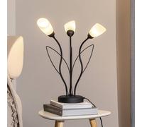 Jupiter Gloriosa table lamp, black, glass, 3-bulb