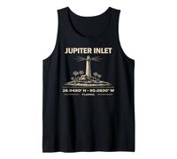Jupiter Inlet Lighthouse Florida Coordinates Design Tank Top