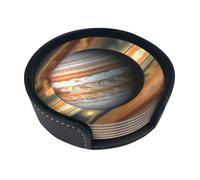 Jupiter Landscape Coasters.Elegant, soft, easy to clean, and non-slip, suitable for home, office, and kitchen | 6-pack with storage box
