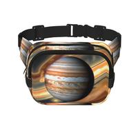 Jupiter Landscape Fitness travel shoulder bag, fashionable and casual waist bag, square double-layer waist bag, Black, One Size, Black, One Size