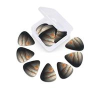 Jupiter Landscape Guitar Picks 12 Pack Thin, Medium & Heavy 3 Different Thickness Celluloid Guitar Plectrums with Storage Box Personalized Guitar Pick for Acoustic Guitar, Bass
