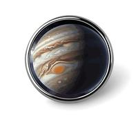 Jupiter Landscape Lapel Pin Round Metal Brooch Pin 1 Inch | Lightweight Badge Pin for Jackets, Secure Pin Back, Fashionable Button Pins for Suit Shirt Backpack Hat, Gift for Men Women