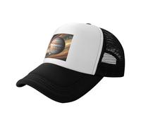 Jupiter Landscape Mesh Baseball Cap Breathable Lightweight Quick Dry Adjustable Sun Hat Unisex Black