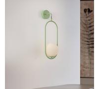 Jupiter Samba wall light, 1-bulb, green/white