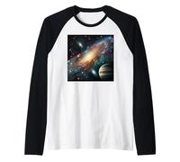 Jupiter Solar System Perspective Raglan Baseball Tee