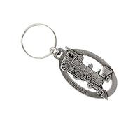 Jupiter Steam Train Engine (Locomotive) Keychain, Key Fob, Key Ring, Pewter Key Chain, A245AKC Handmade in the USA, Gift, Antiqued Pewter