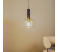 Jupiter Viva hanging light, smoke/black/brass, 1-bulb